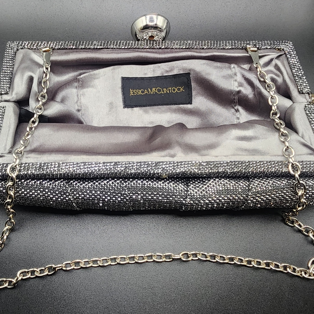 Jessica McClintock Silver Evening Clutch